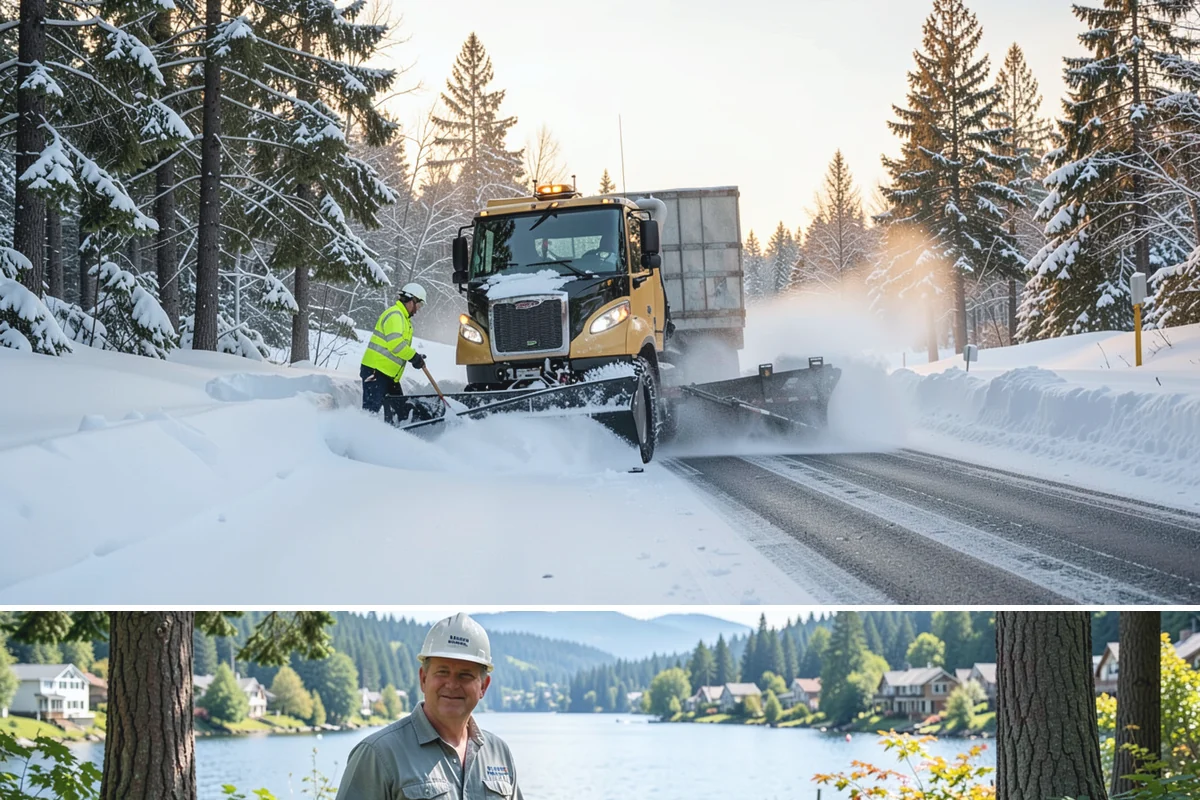 Alleyway Snow Removal in Milton, King County, WA - Schedule alley service alongside your storefront clearing whenever lowland snow is forecast, most often December through February.