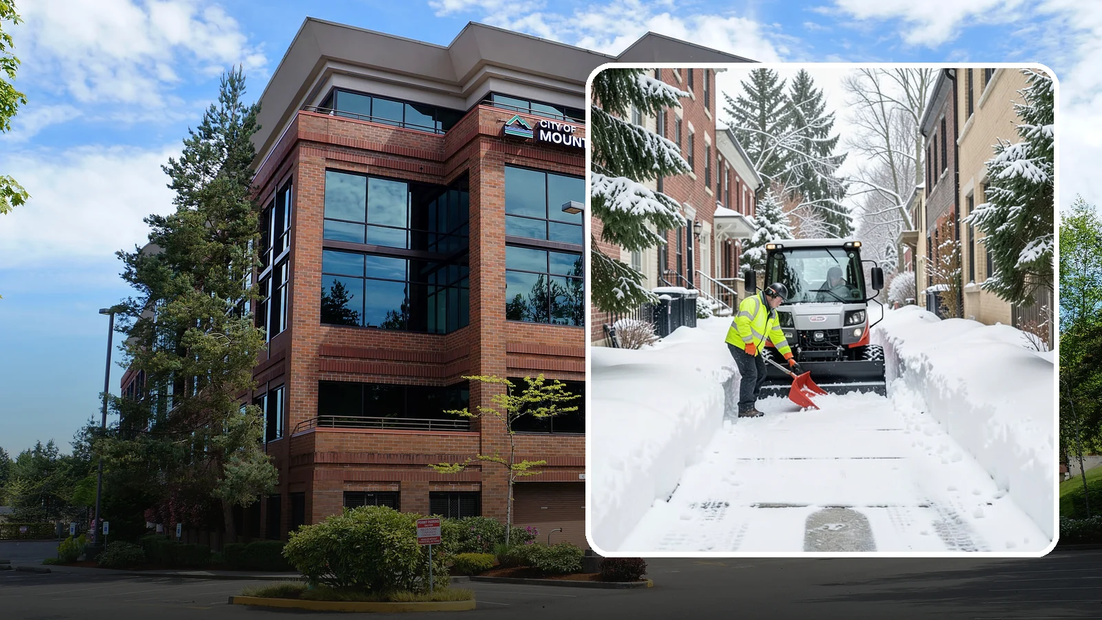 Alleyway Snow Removal in Mountlake Terrace, Snohomish County, WA - Clearing of tight urban and residential alleyways that plows cannot easily reach but tenants and trucks still depend on.