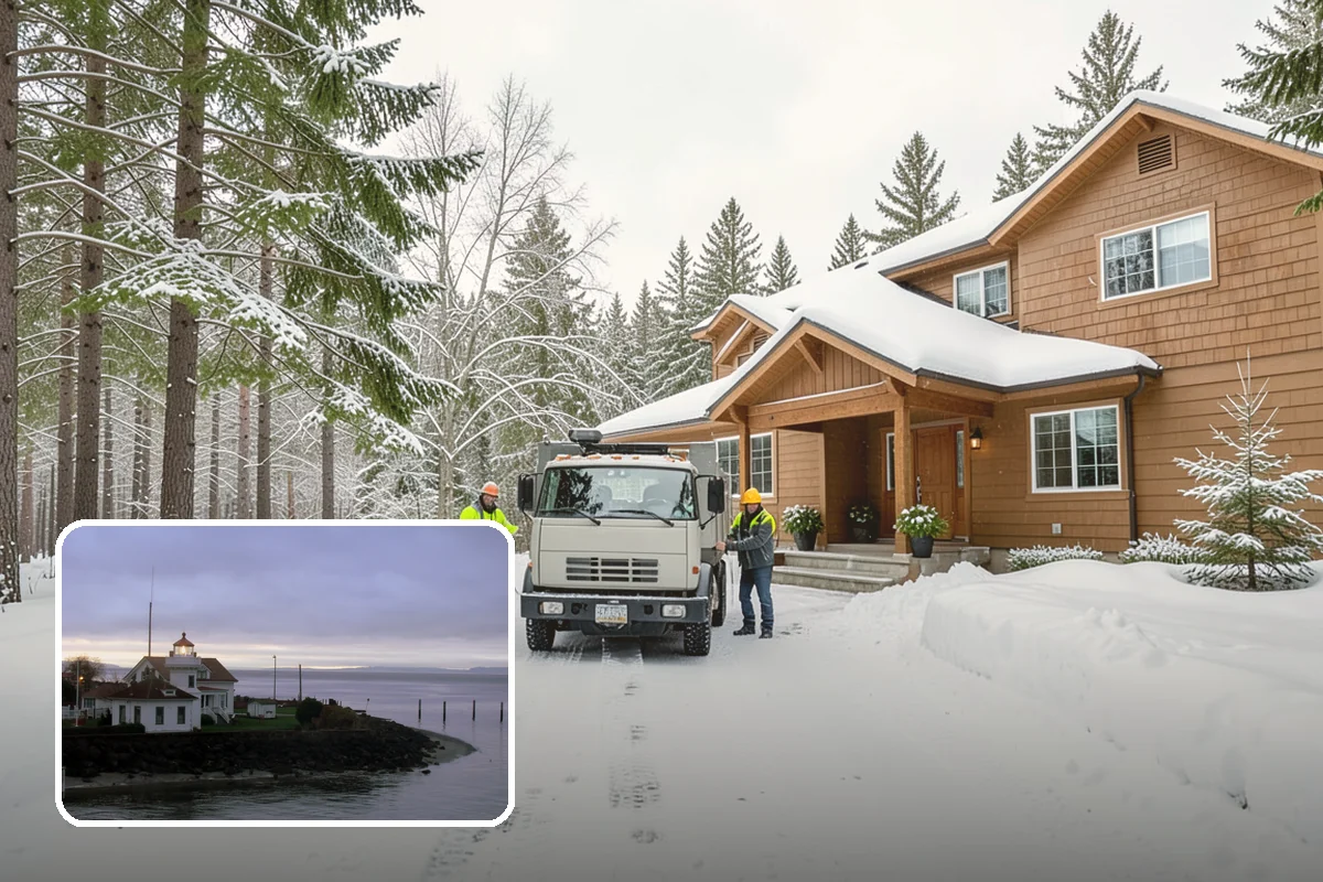 Alleyway Snow Removal in Mukilteo, Snohomish County, WA - Reaches tight spaces that full-size plows cannot service