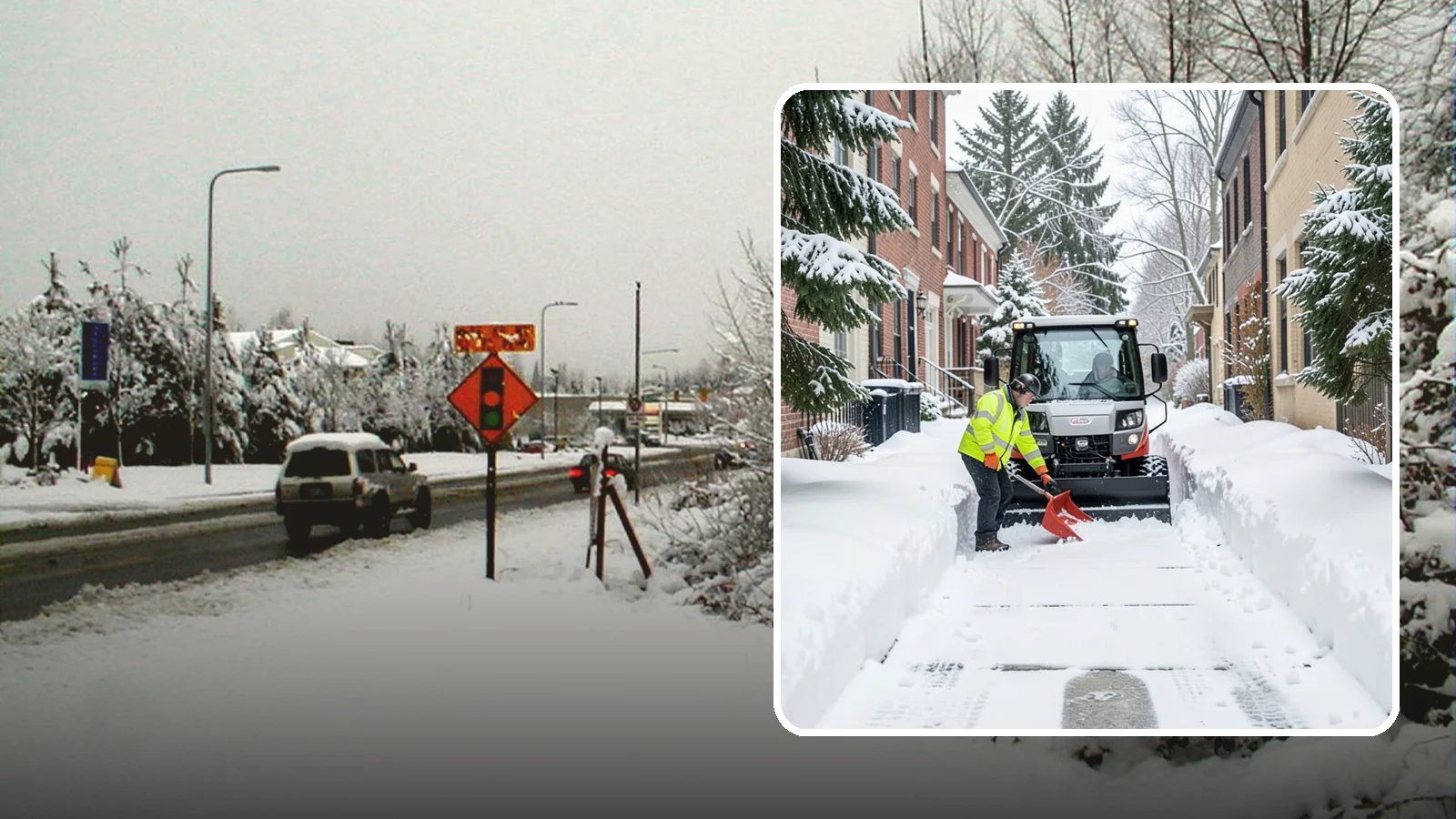 Alleyway Snow Removal in Newcastle, King County, WA - Clearing of tight urban and residential alleyways that plows cannot easily reach but tenants and trucks still depend on.