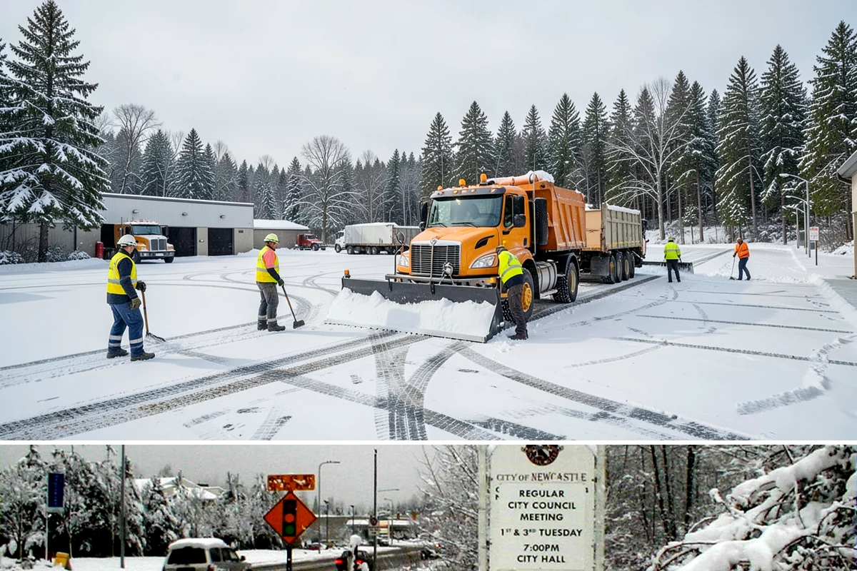 Alleyway Snow Removal in Newcastle, King County, WA - Schedule alley service alongside your storefront clearing whenever lowland snow is forecast, most often December through February.
