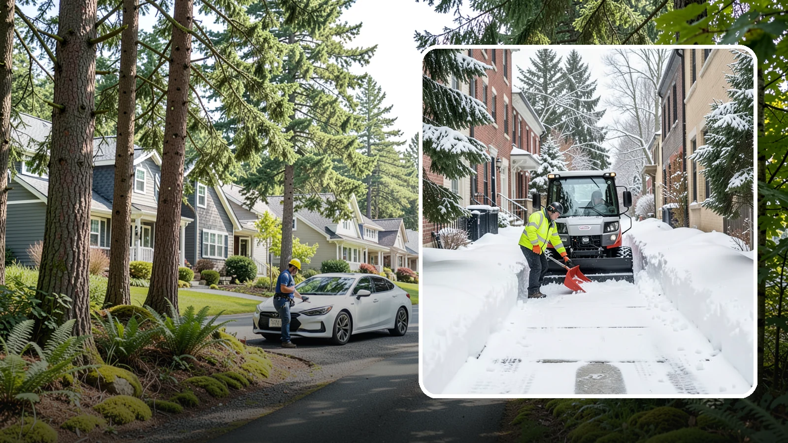 Alleyway Snow Removal in Normandy Park, King County, WA - Clearing of tight urban and residential alleyways that plows cannot easily reach but tenants and trucks still depend on.