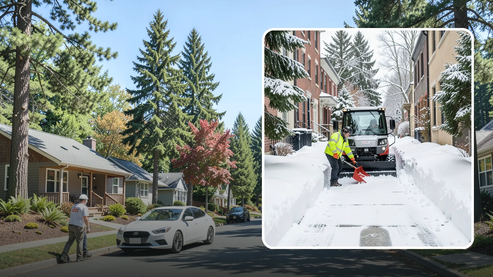 Alleyway Snow Removal in Orting, Pierce County, WA - Clearing of tight urban and residential alleyways that plows cannot easily reach but tenants and trucks still depend on.