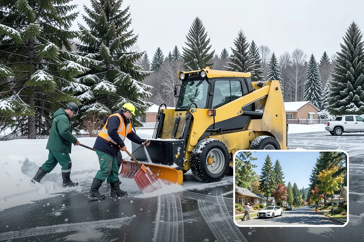 Alleyway Snow Removal in Orting, Pierce County, WA - Reaches tight spaces that full-size plows cannot service