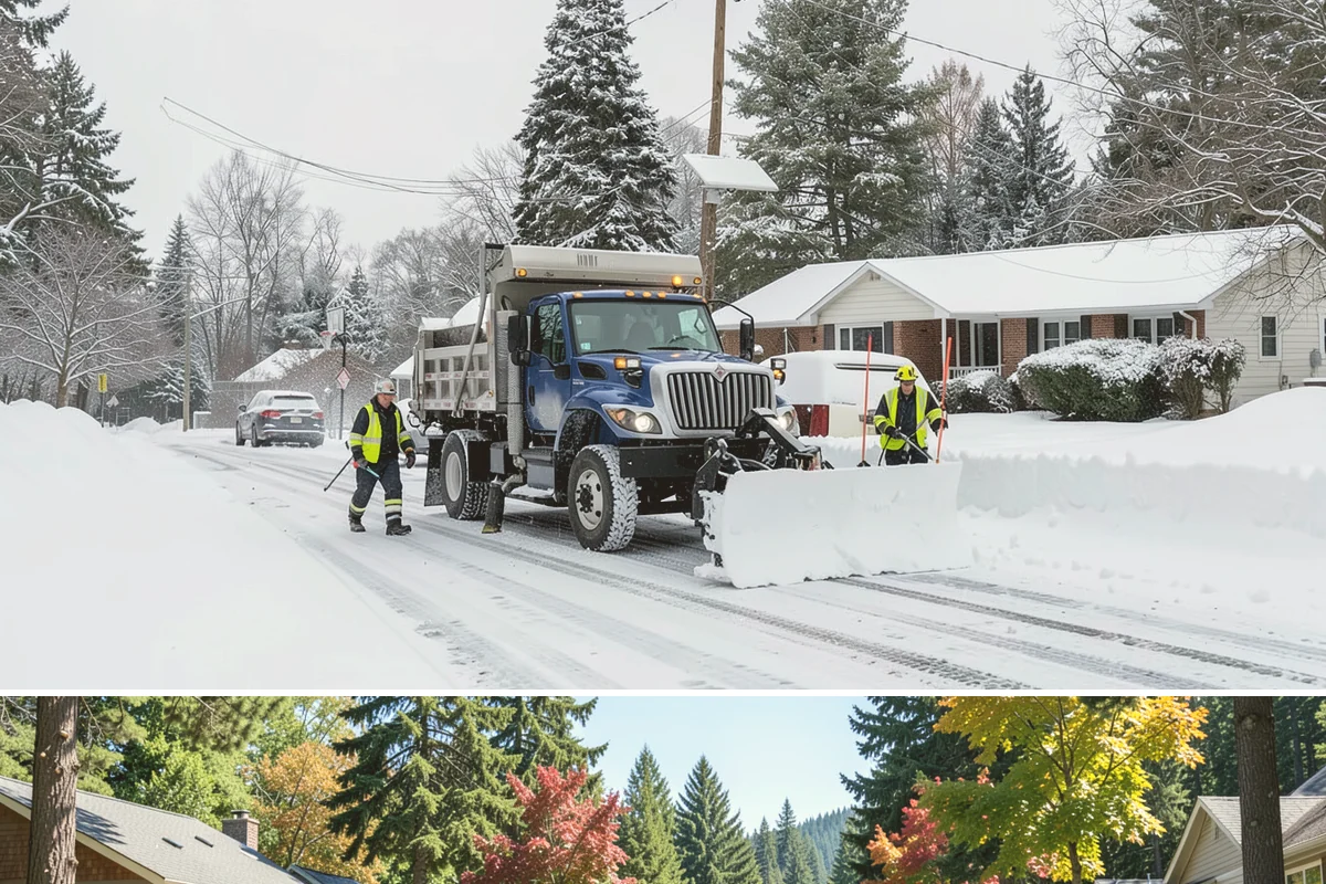 Alleyway Snow Removal in Orting, Pierce County, WA - Schedule alley service alongside your storefront clearing whenever lowland snow is forecast, most often December through February.