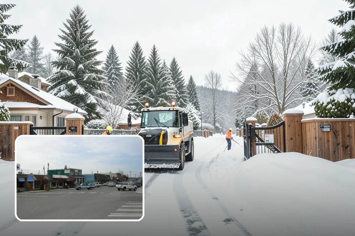 Alleyway Snow Removal in Stanwood, Snohomish County, WA - Reaches tight spaces that full-size plows cannot service