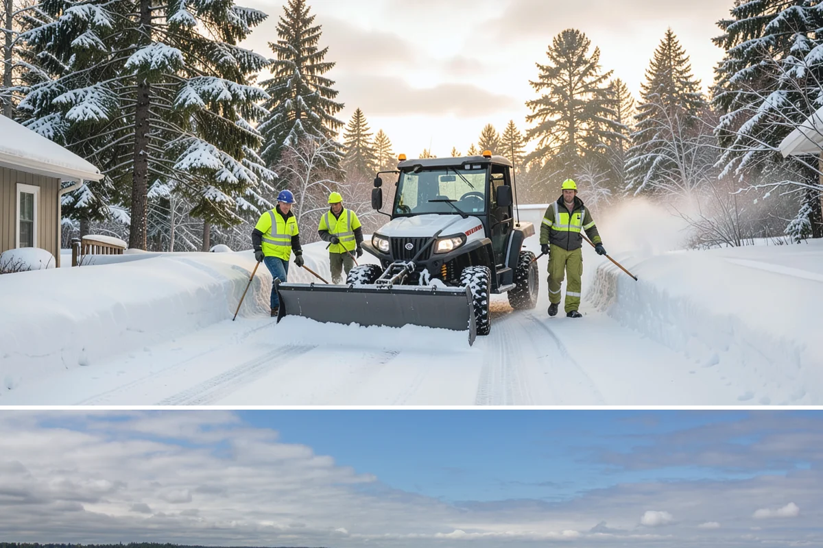 Alleyway Snow Removal in University Place, Pierce County, WA - Schedule alley service alongside your storefront clearing whenever lowland snow is forecast, most often December through February.