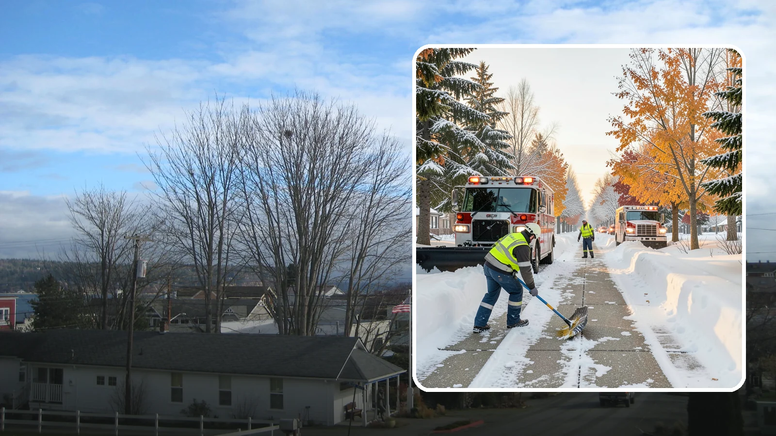 Ambulance Access Clearing in Langley, Island County, WA - We prioritize clearing the routes ambulances and medical transport use so care is never delayed by snow.