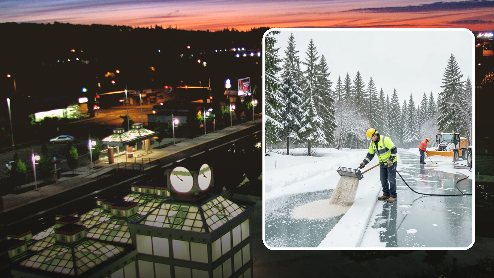 Anti-Icing in Auburn, King County, WA - Anti-icing applies deicer proactively before a storm so ice bonds are prevented rather than broken after the fact.