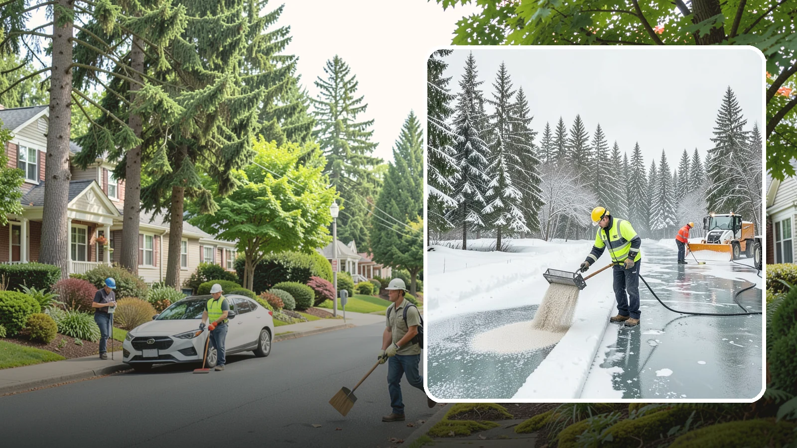 Anti-Icing in Beaux Arts Village, King County, WA - Anti-icing applies deicer proactively before a storm so ice bonds are prevented rather than broken after the fact.