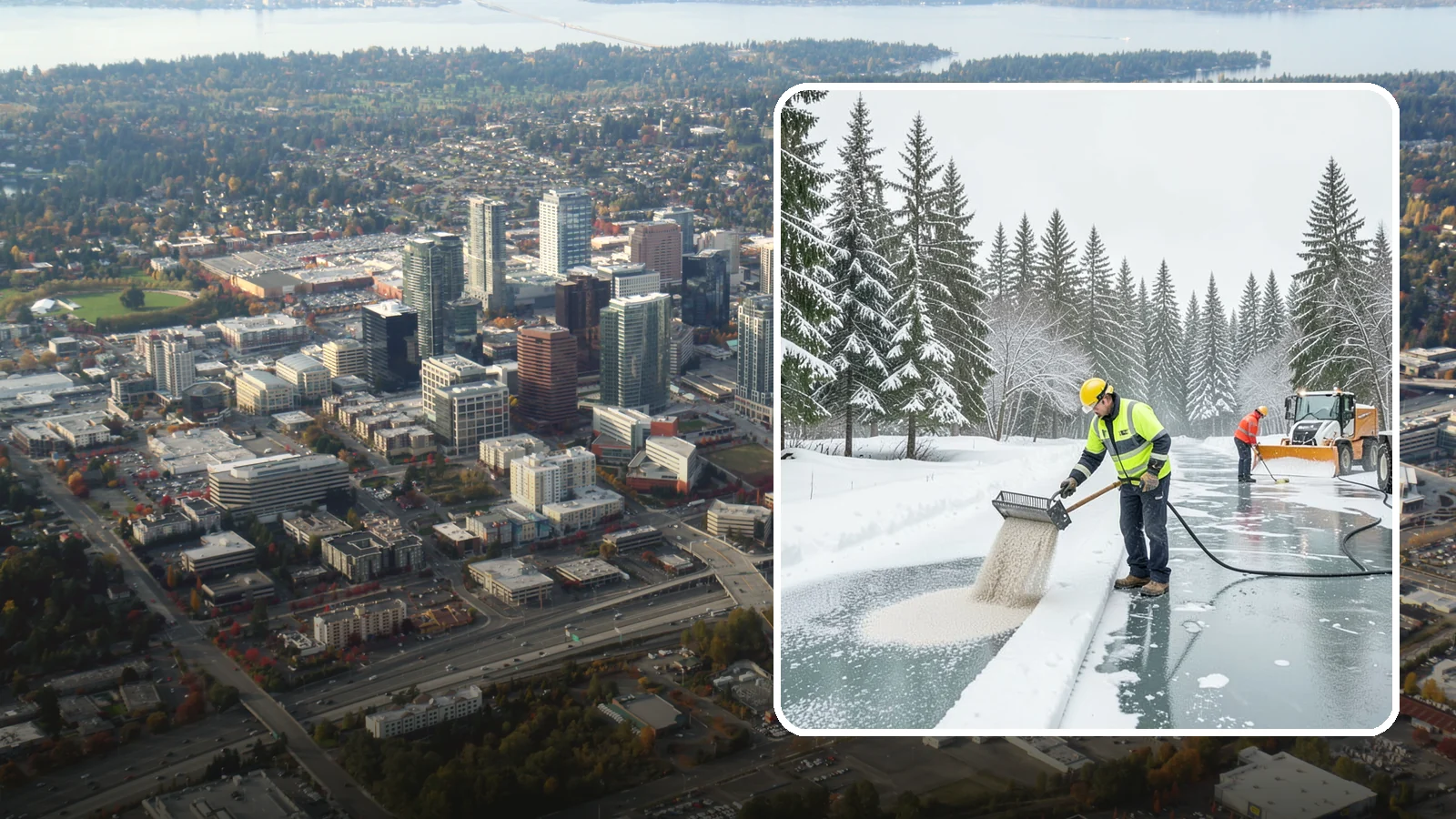 Anti-Icing in Bellevue, King County, WA - Anti-icing applies deicer proactively before a storm so ice bonds are prevented rather than broken after the fact.