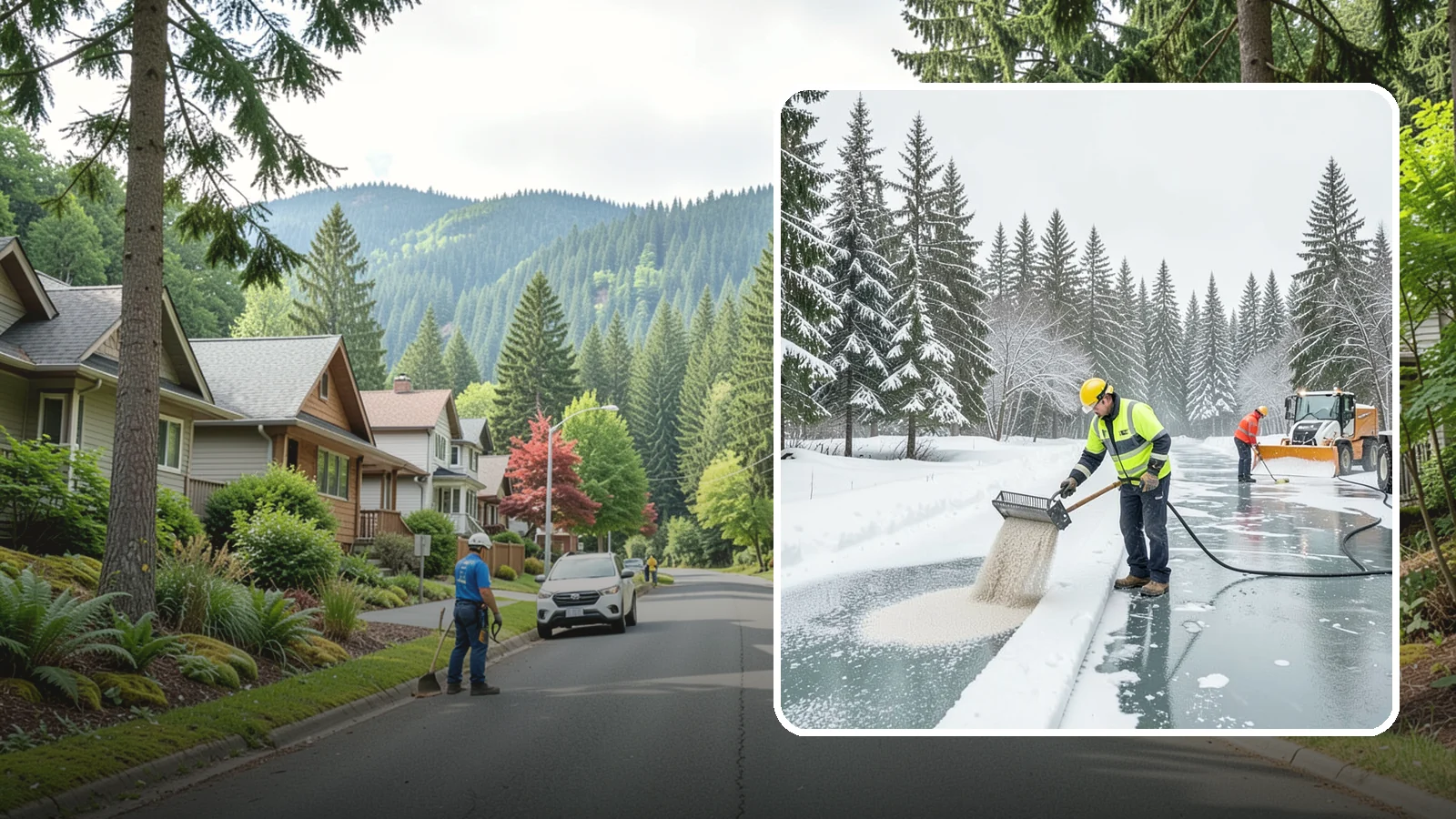Anti-Icing in Darrington, Snohomish County, WA - Anti-icing applies deicer proactively before a storm so ice bonds are prevented rather than broken after the fact.