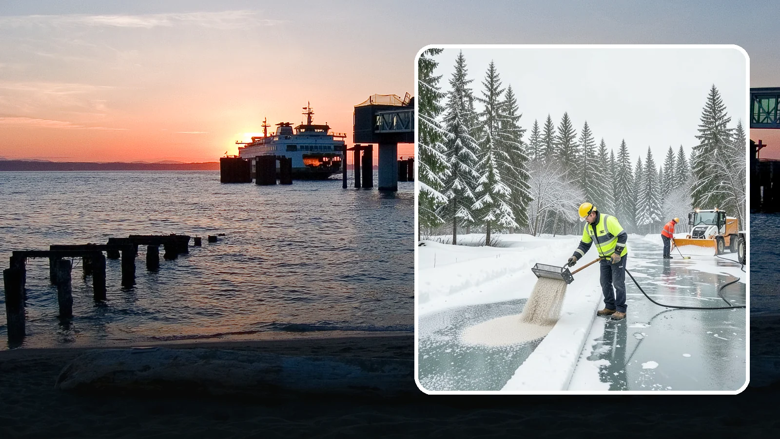 Anti-Icing in Edmonds, Snohomish County, WA - Anti-icing applies deicer proactively before a storm so ice bonds are prevented rather than broken after the fact.