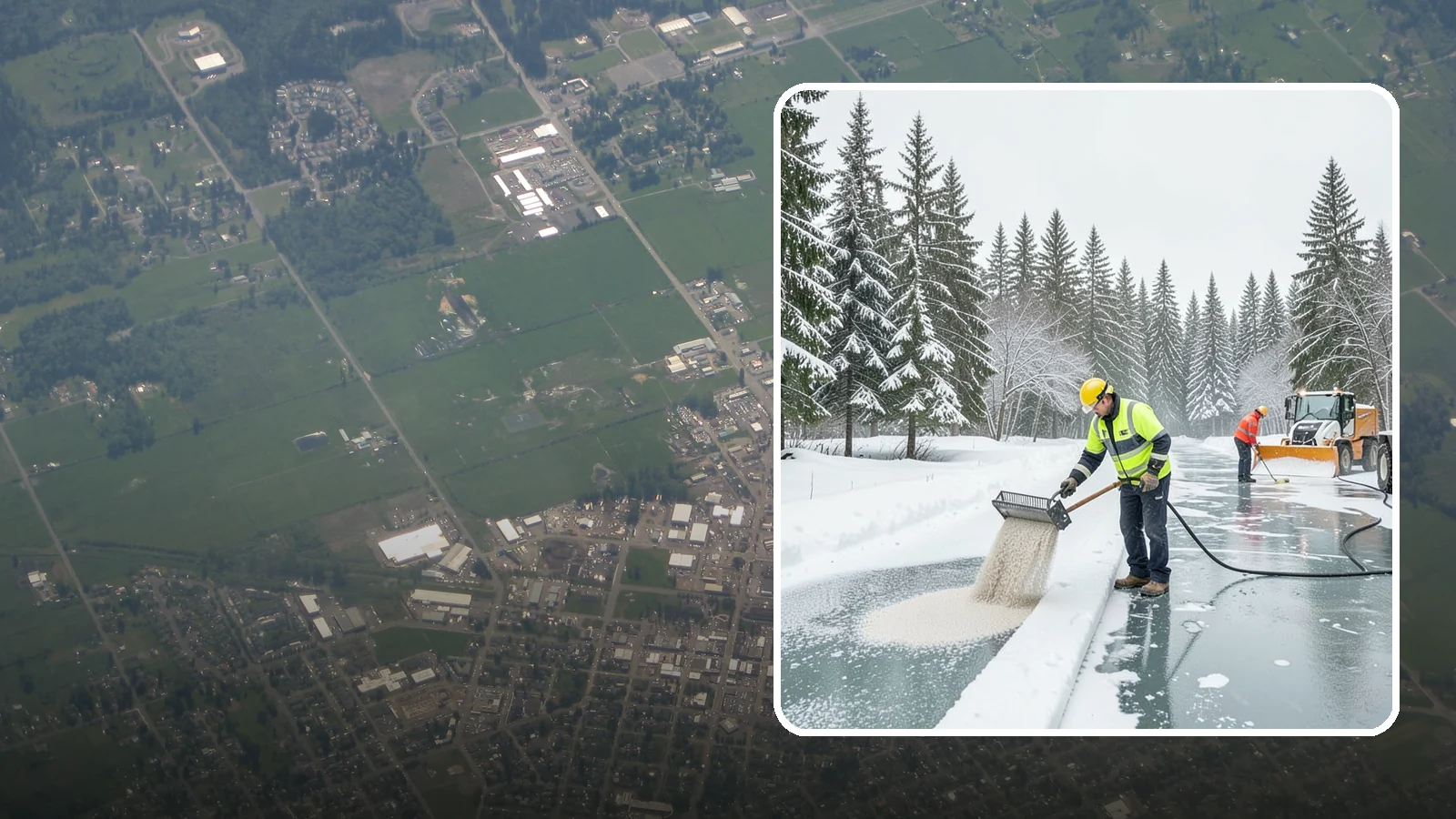Anti-Icing in Enumclaw, King County, WA - Anti-icing applies deicer proactively before a storm so ice bonds are prevented rather than broken after the fact.