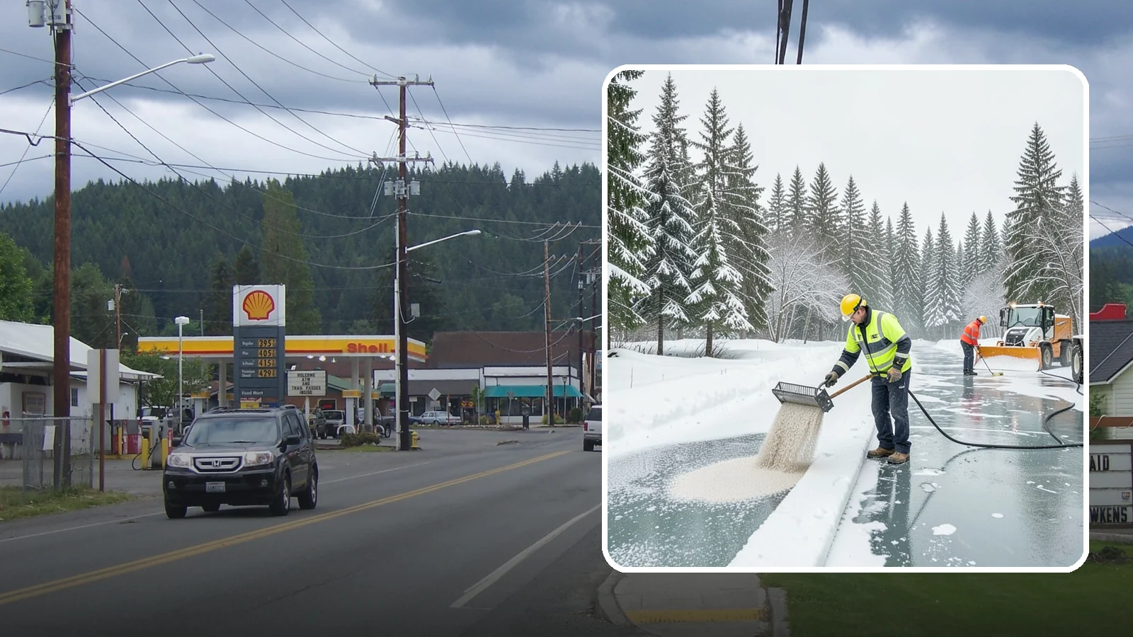 Anti-Icing in Granite Falls, Snohomish County, WA - Anti-icing applies deicer proactively before a storm so ice bonds are prevented rather than broken after the fact.