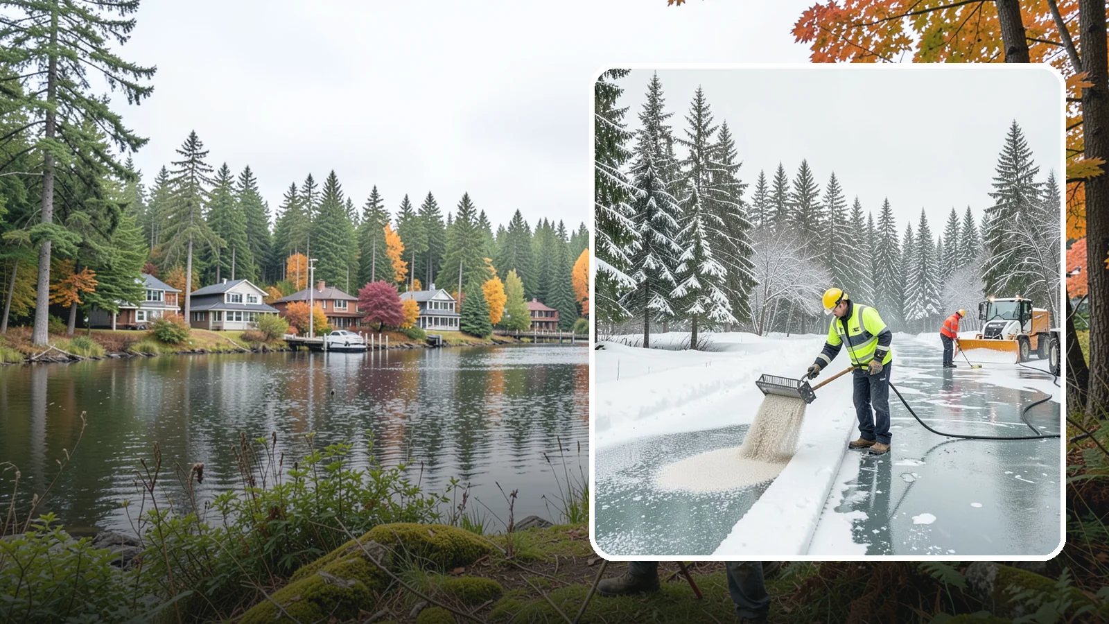 Anti-Icing in La Conner, Skagit County, WA - Anti-icing applies deicer proactively before a storm so ice bonds are prevented rather than broken after the fact.