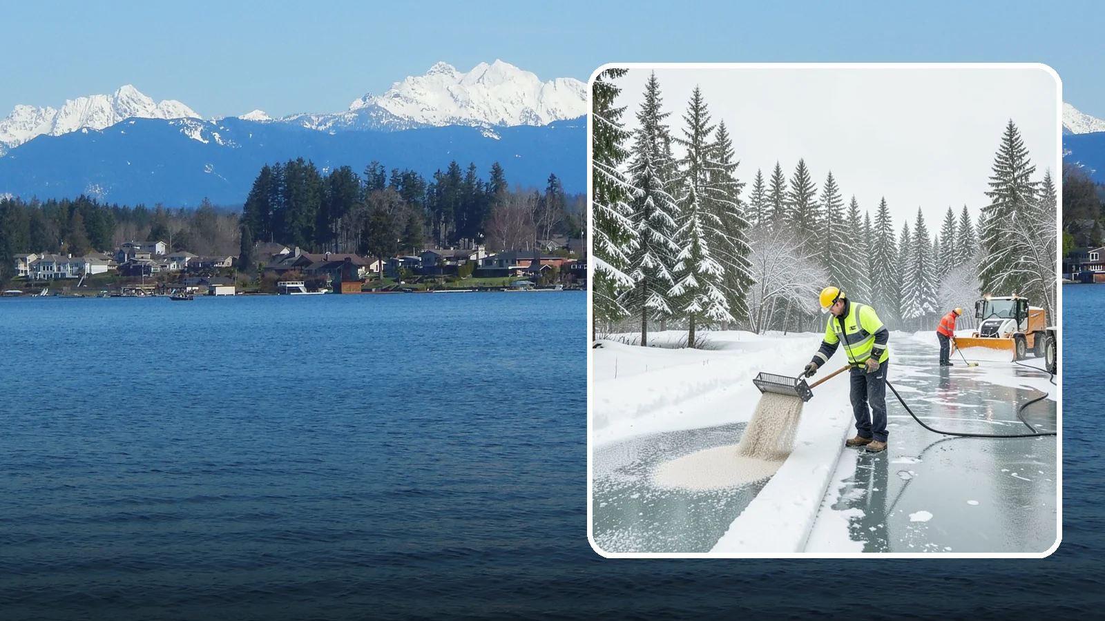 Anti-Icing in Lake Stevens, Snohomish County, WA - Anti-icing applies deicer proactively before a storm so ice bonds are prevented rather than broken after the fact.