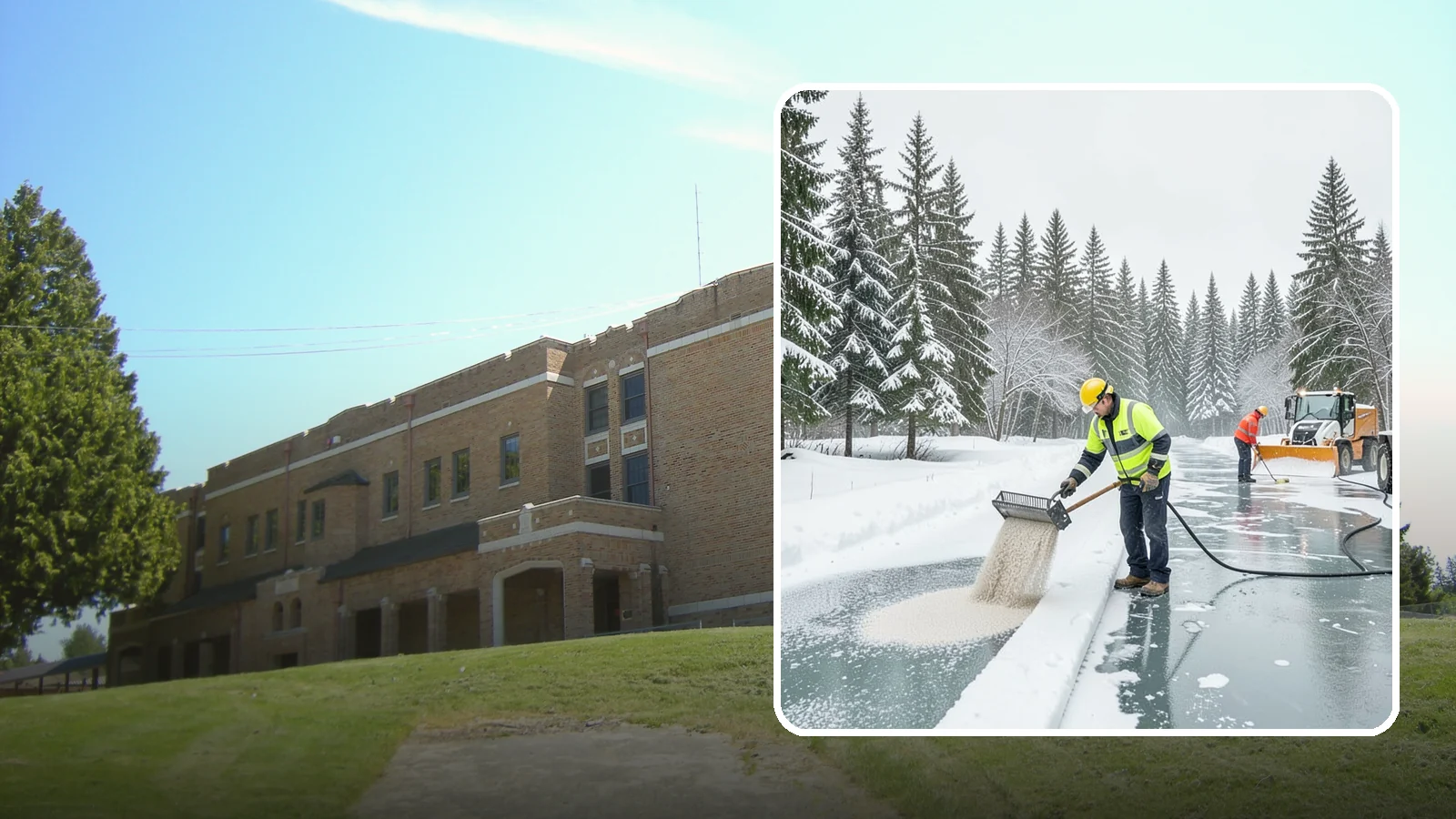 Anti-Icing in Maple Valley, King County, WA - Anti-icing applies deicer proactively before a storm so ice bonds are prevented rather than broken after the fact.