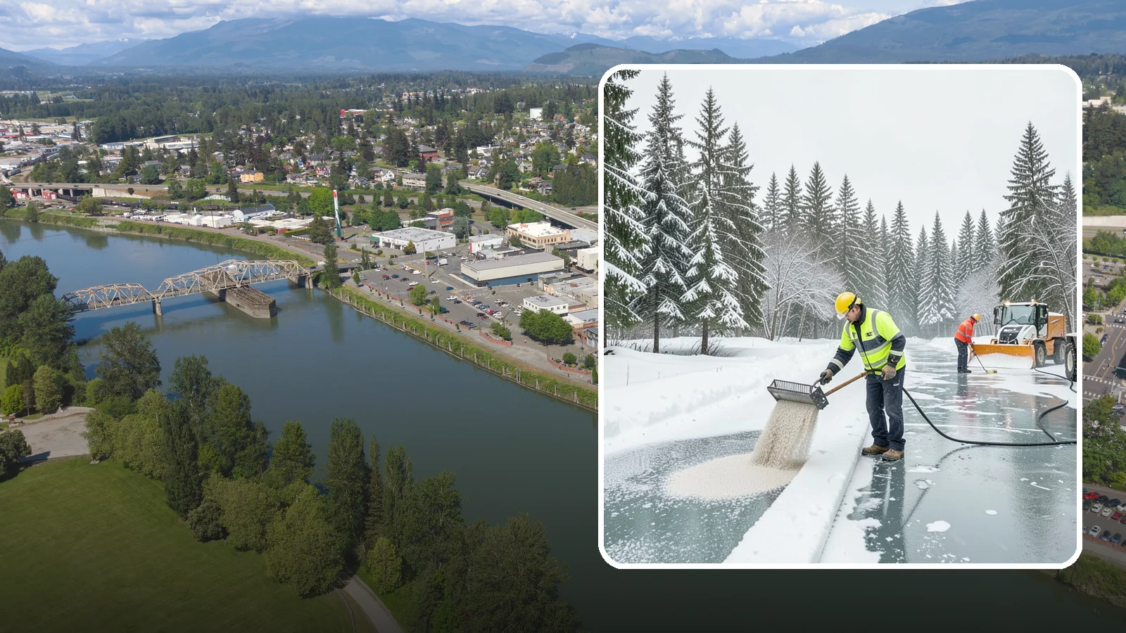 Anti-Icing in Mount Vernon, Skagit County, WA - Anti-icing applies deicer proactively before a storm so ice bonds are prevented rather than broken after the fact.