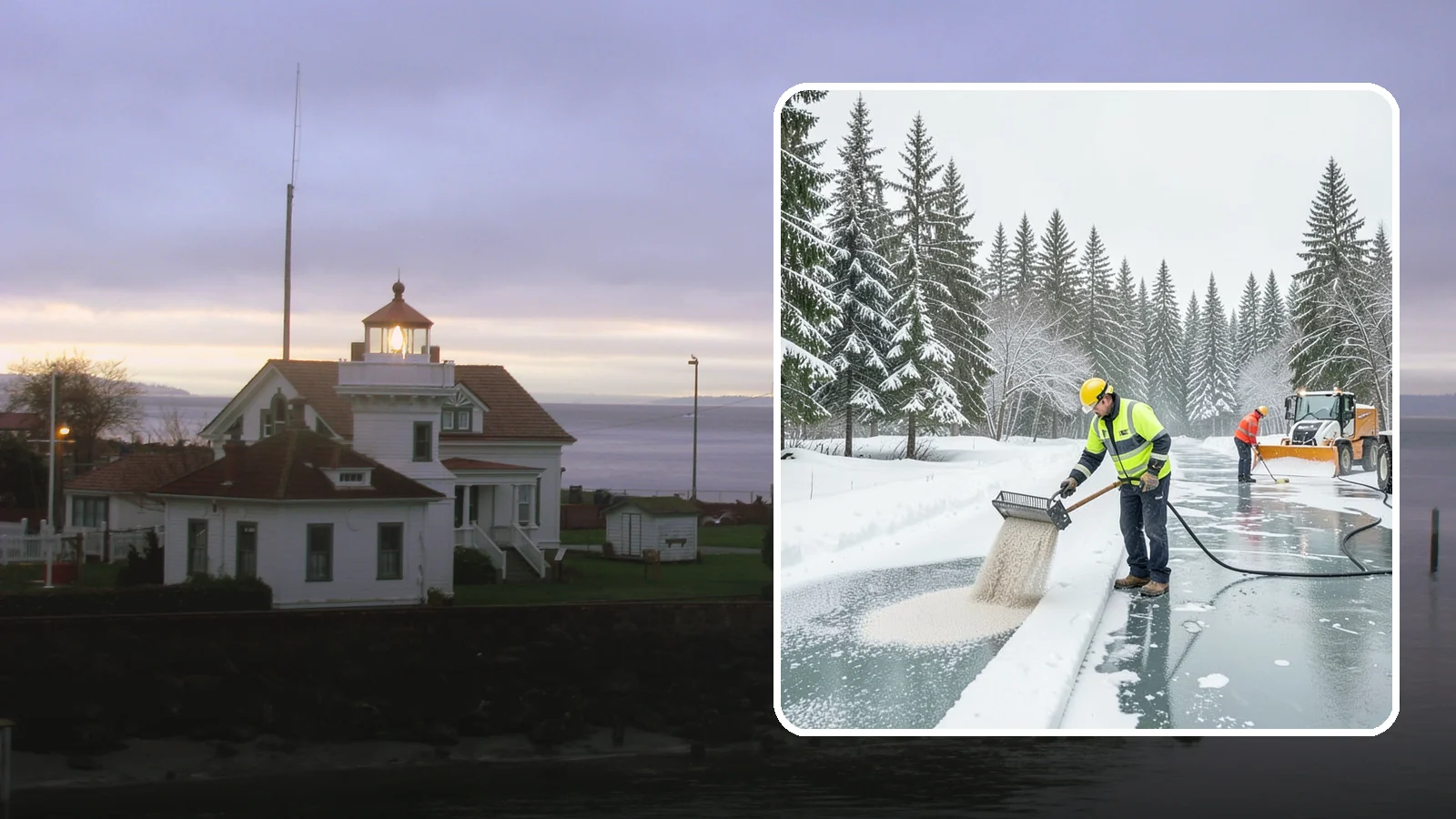 Anti-Icing in Mukilteo, Snohomish County, WA - Anti-icing applies deicer proactively before a storm so ice bonds are prevented rather than broken after the fact.