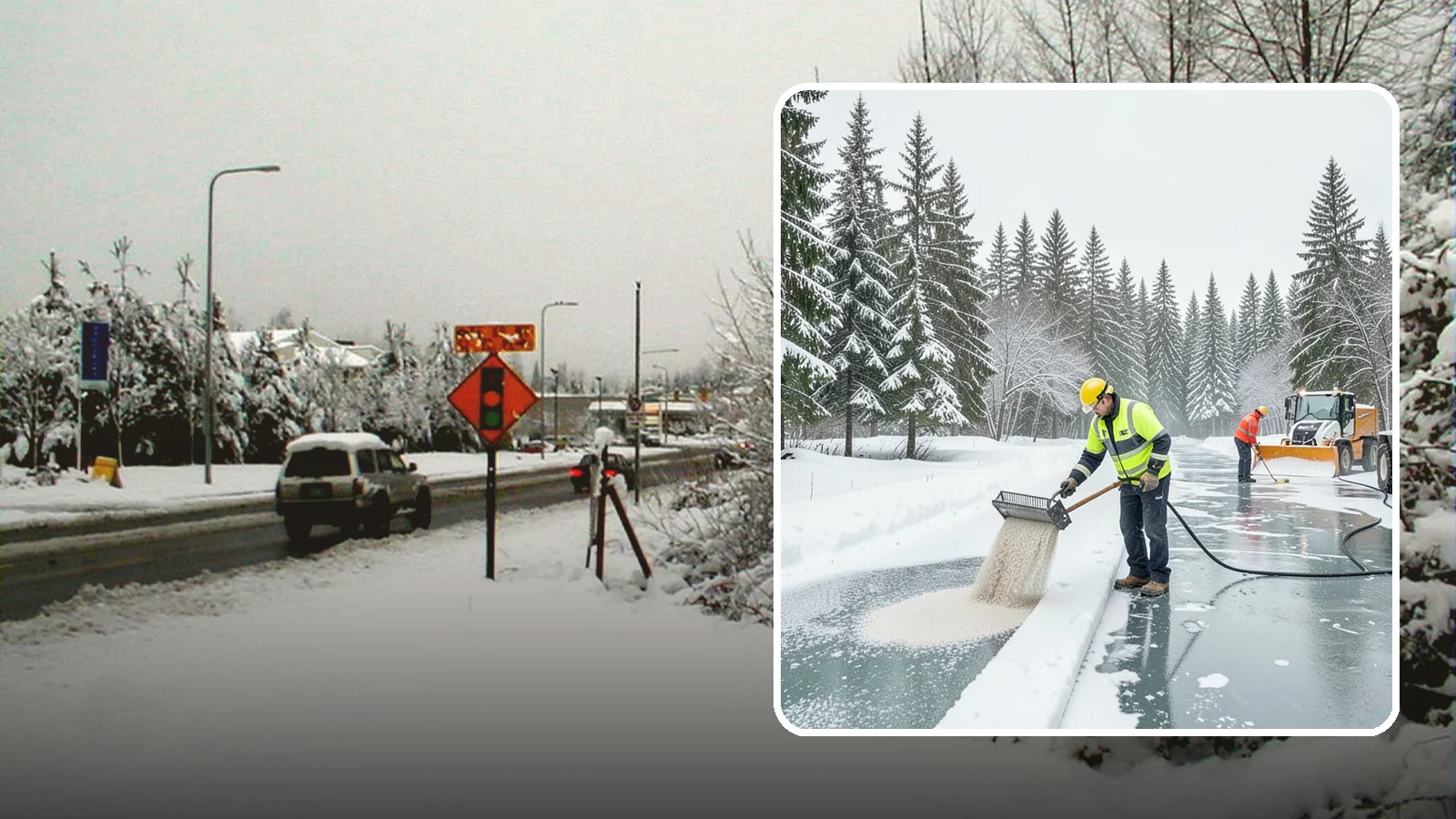 Anti-Icing in Newcastle, King County, WA - Anti-icing applies deicer proactively before a storm so ice bonds are prevented rather than broken after the fact.