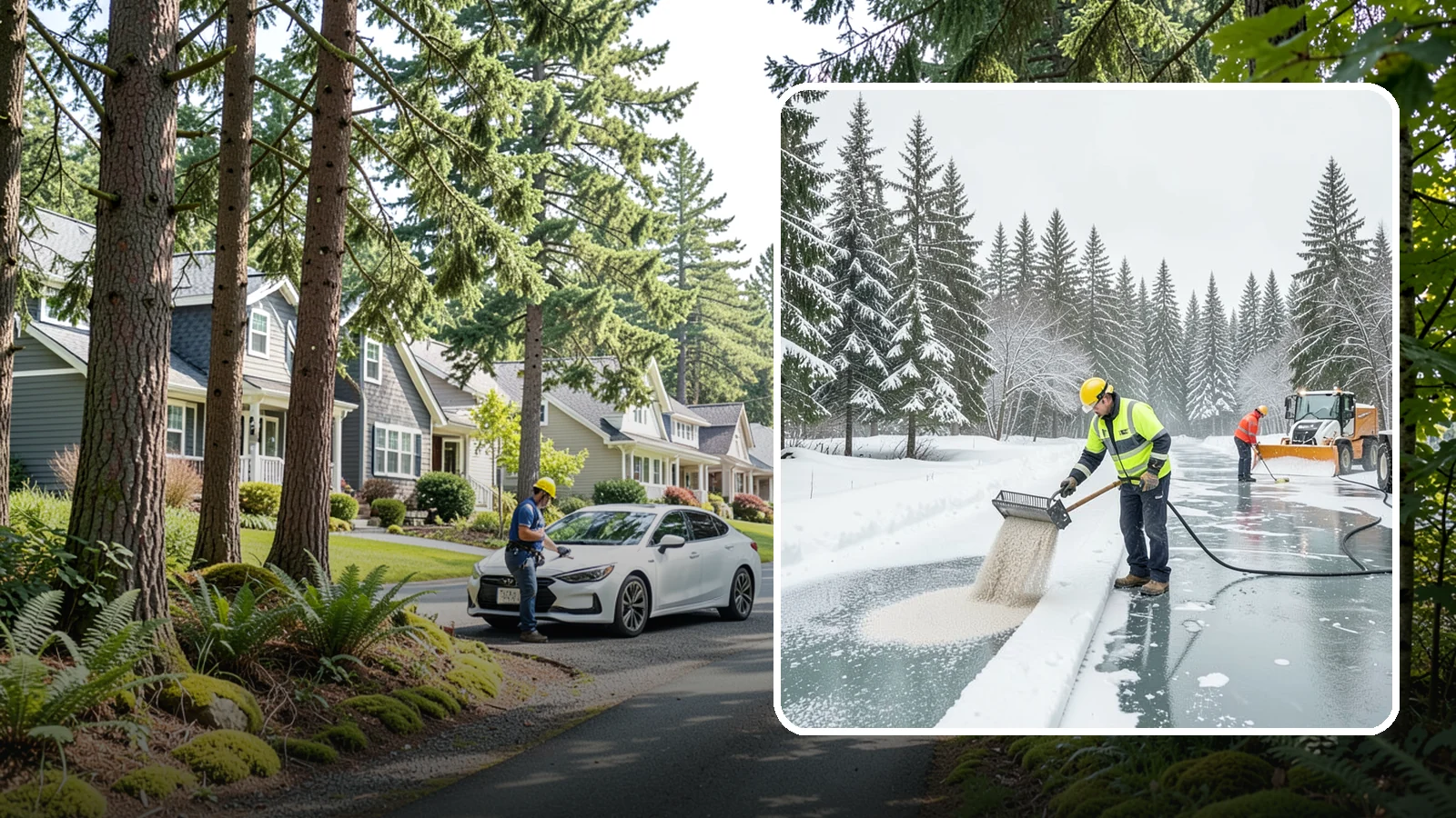 Anti-Icing in Normandy Park, King County, WA - Anti-icing applies deicer proactively before a storm so ice bonds are prevented rather than broken after the fact.