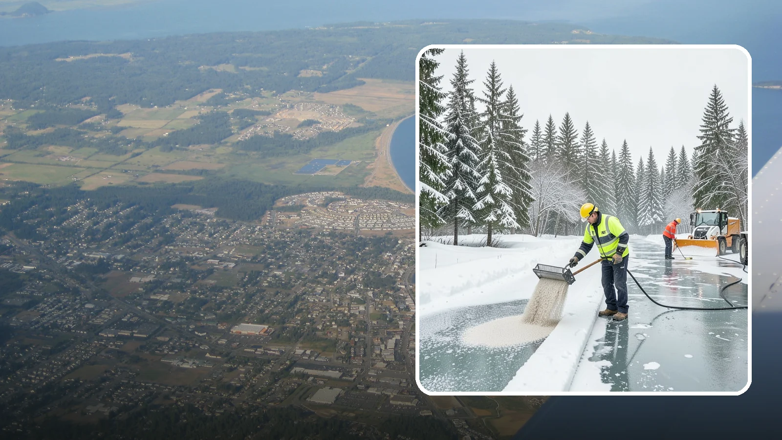 Anti-Icing in Oak Harbor, Island County, WA - Anti-icing applies deicer proactively before a storm so ice bonds are prevented rather than broken after the fact.