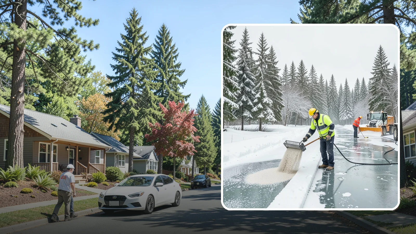 Anti-Icing in Orting, Pierce County, WA - Anti-icing applies deicer proactively before a storm so ice bonds are prevented rather than broken after the fact.