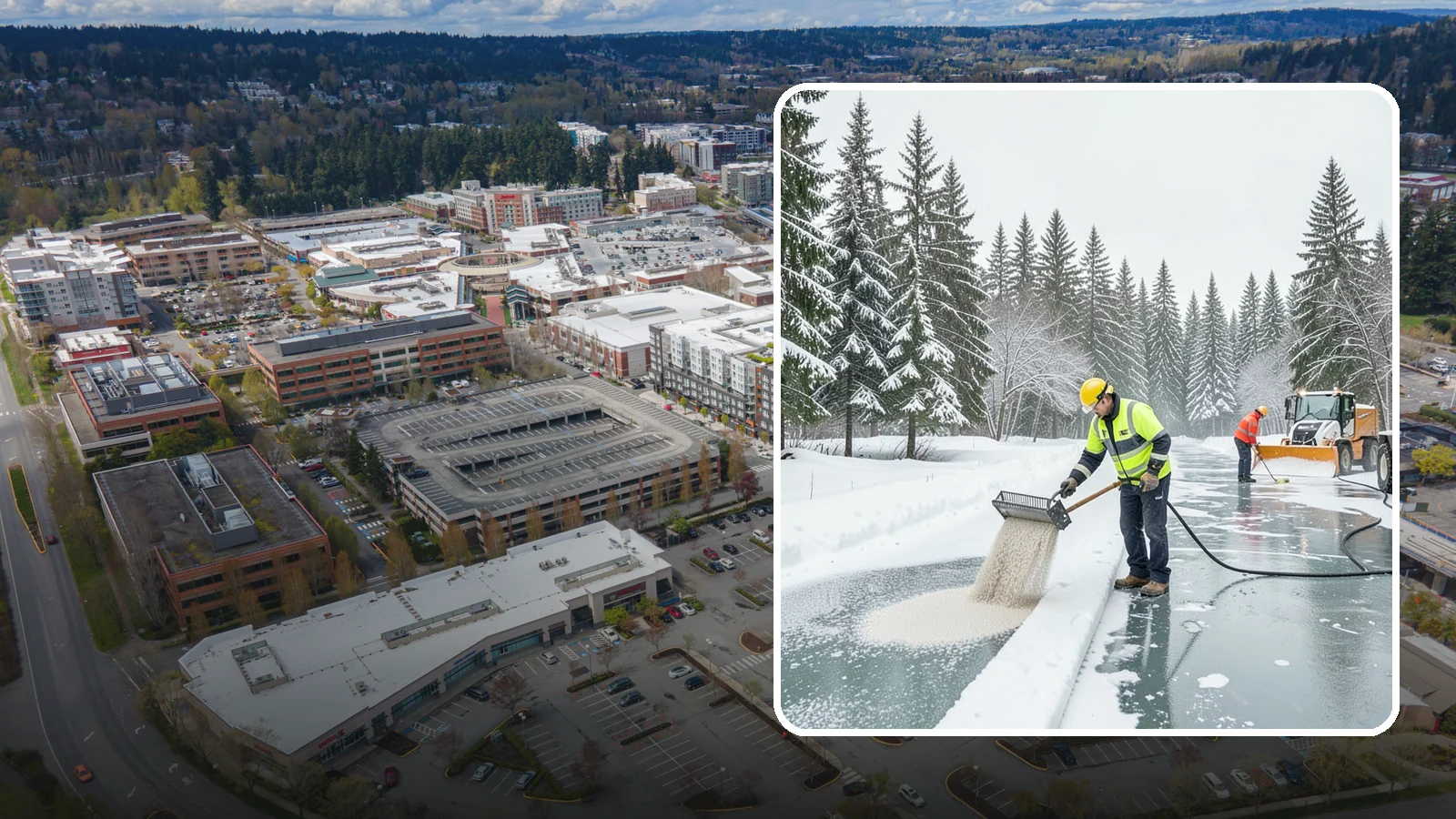 Anti-Icing in Redmond, King County, WA - Anti-icing applies deicer proactively before a storm so ice bonds are prevented rather than broken after the fact.