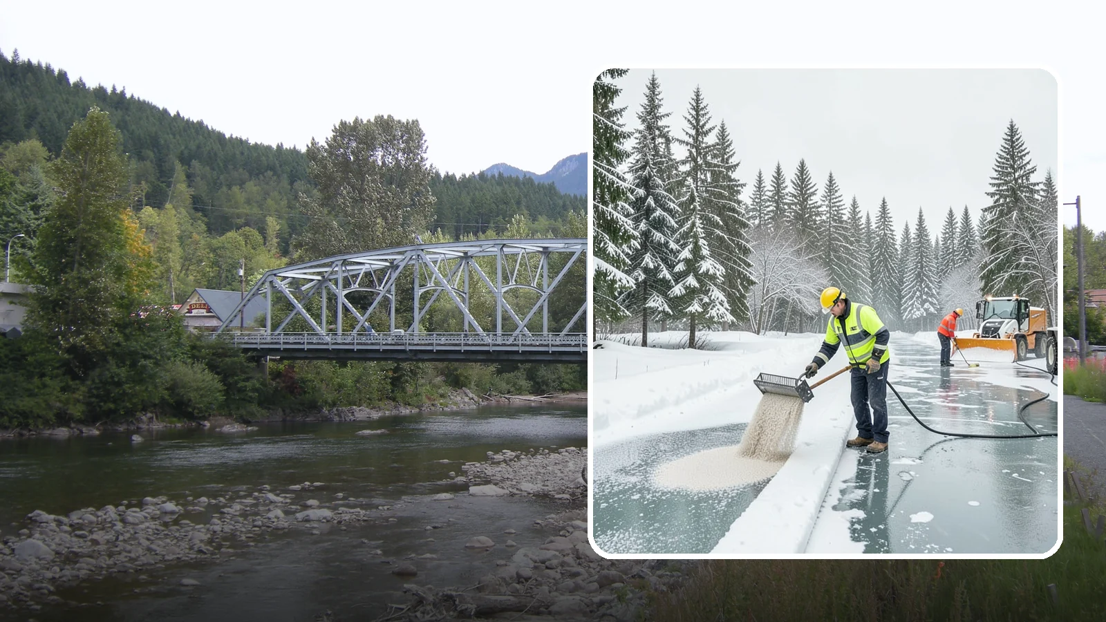 Anti-Icing in Skykomish, King County, WA - Anti-icing applies deicer proactively before a storm so ice bonds are prevented rather than broken after the fact.