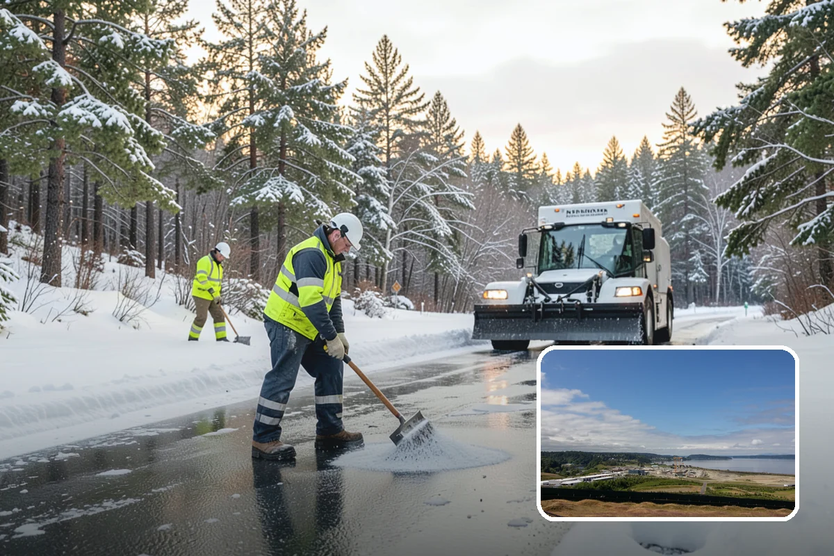 Anti-Icing in University Place, Pierce County, WA - Prevents ice bonds before freezing rain arrives