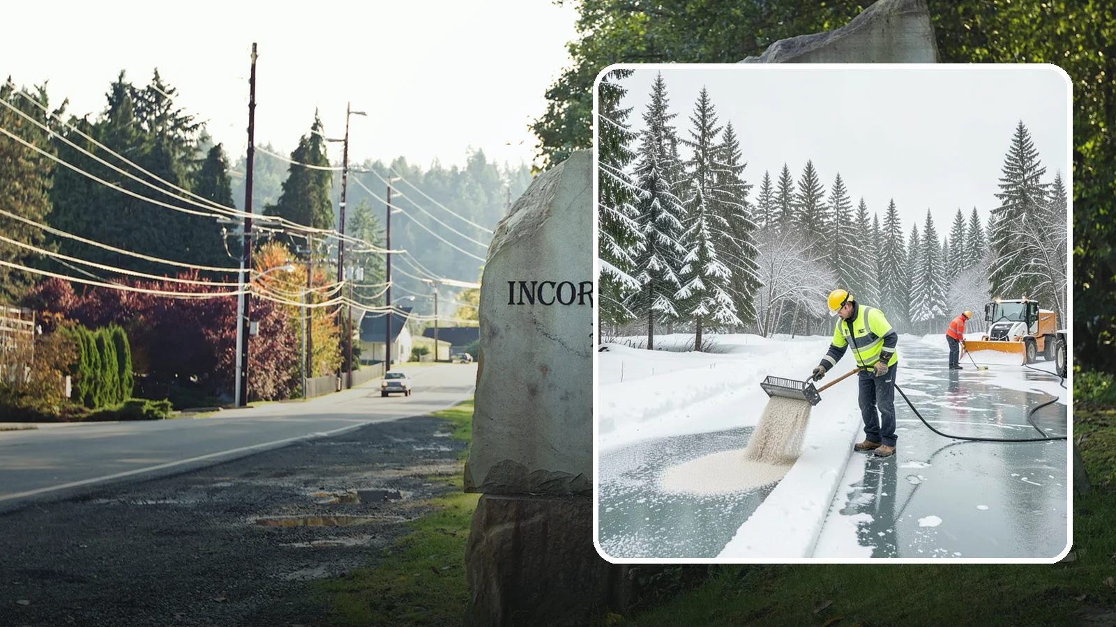 Anti-Icing in Wilkeson, Pierce County, WA - Anti-icing applies deicer proactively before a storm so ice bonds are prevented rather than broken after the fact.