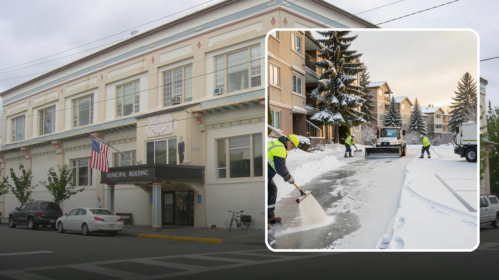 Apartment Complex Deicing in Anacortes, Skagit County, WA - Comprehensive ice control for apartment communities, covering shared stairwells, breezeways, and resident parking where...