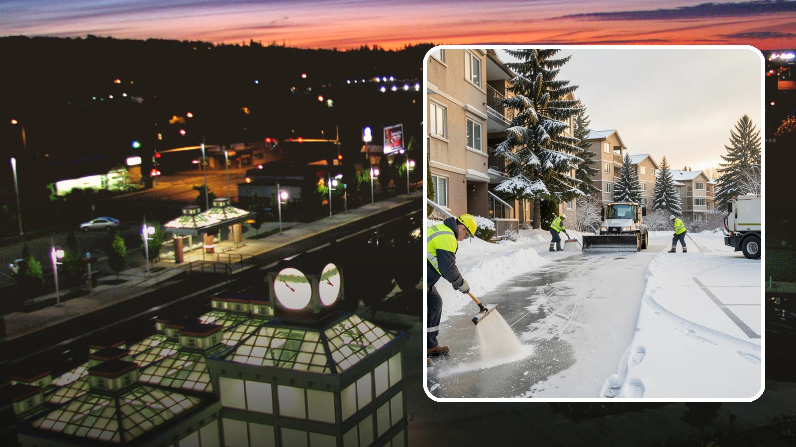 Apartment Complex Deicing in Auburn, King County, WA - Comprehensive ice control for apartment communities, covering shared stairwells, breezeways, and resident parking where...