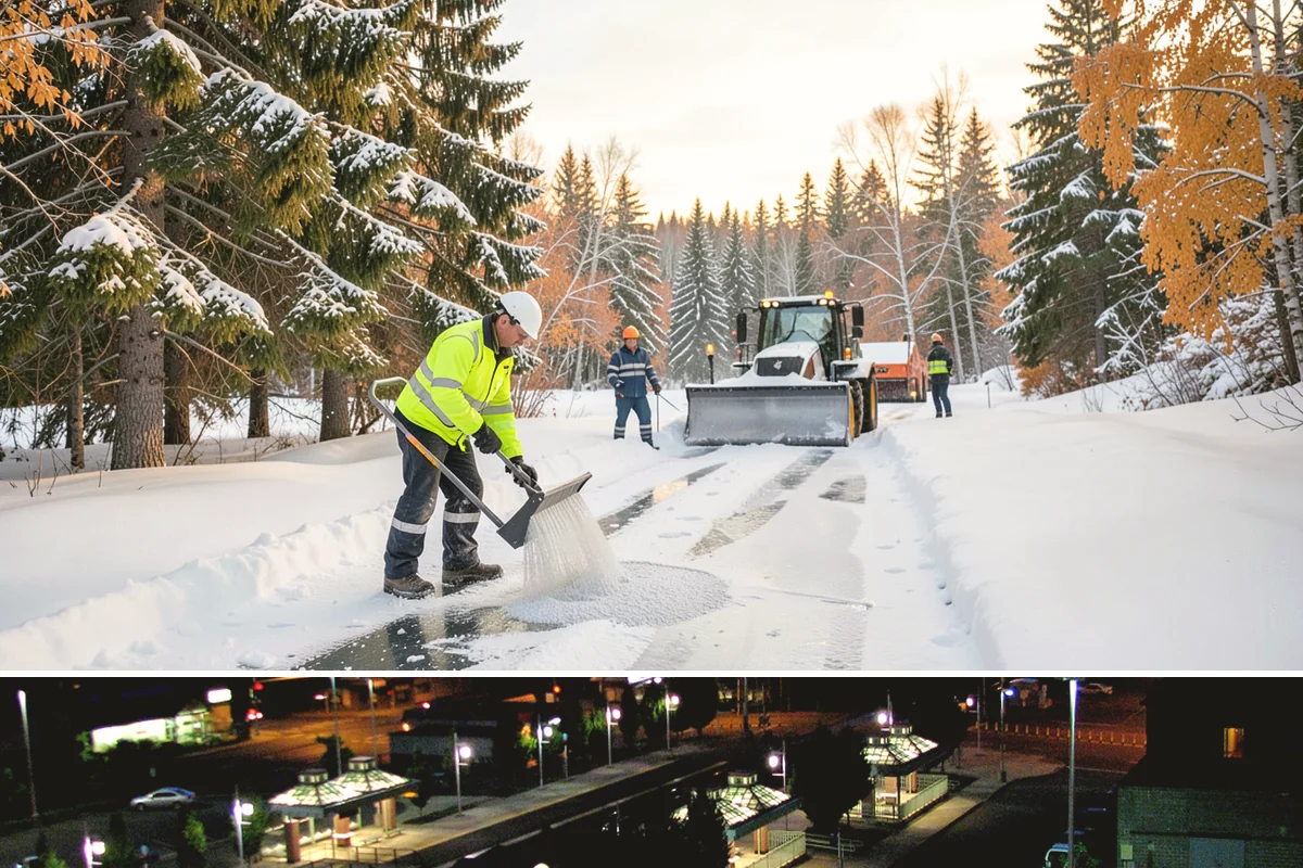 Apartment Complex Deicing in Auburn, King County, WA - Coverage spans the full November-through-March window, ramping up during the extended cold spells that follow lowland...