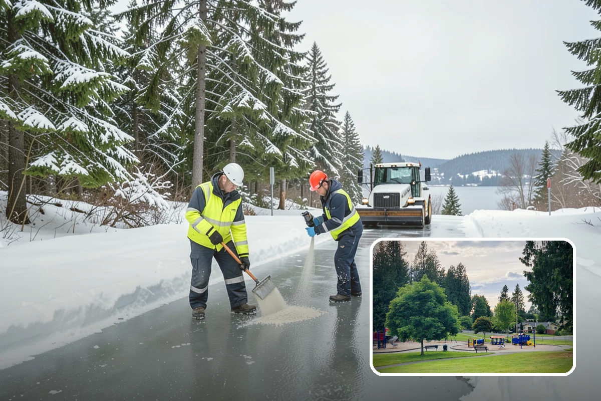 Apartment Complex Deicing in Bonney Lake, Pierce County, WA - Reduces tenant slip-and-fall exposure across shared common areas