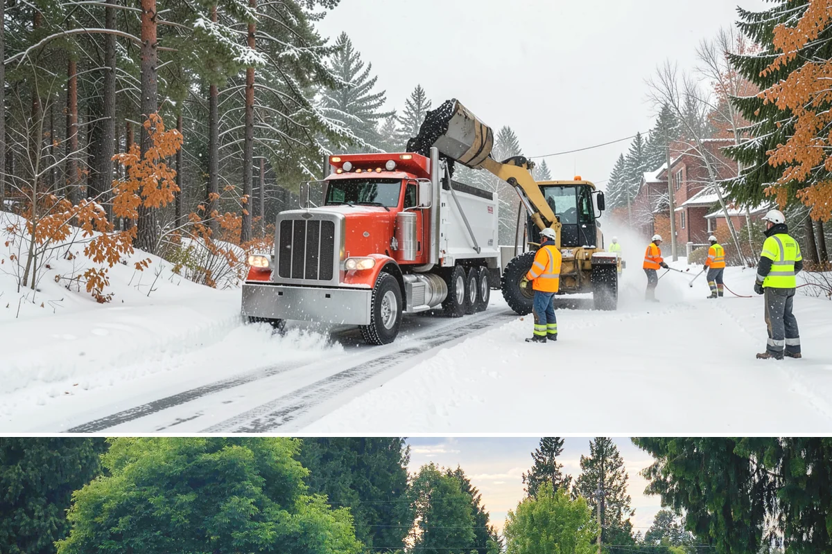 Apartment Complex Deicing in Bonney Lake, Pierce County, WA - Coverage spans the full November-through-March window, ramping up during the extended cold spells that follow lowland...