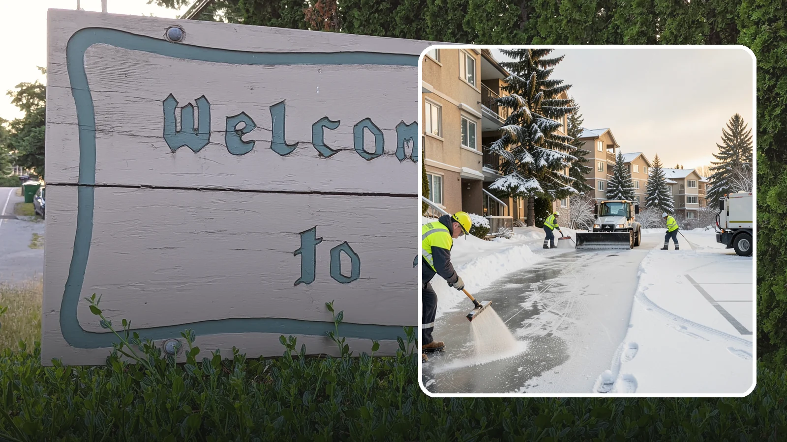 Apartment Complex Deicing in Brier, Snohomish County, WA - Comprehensive ice control for apartment communities, covering shared stairwells, breezeways, and resident parking where...