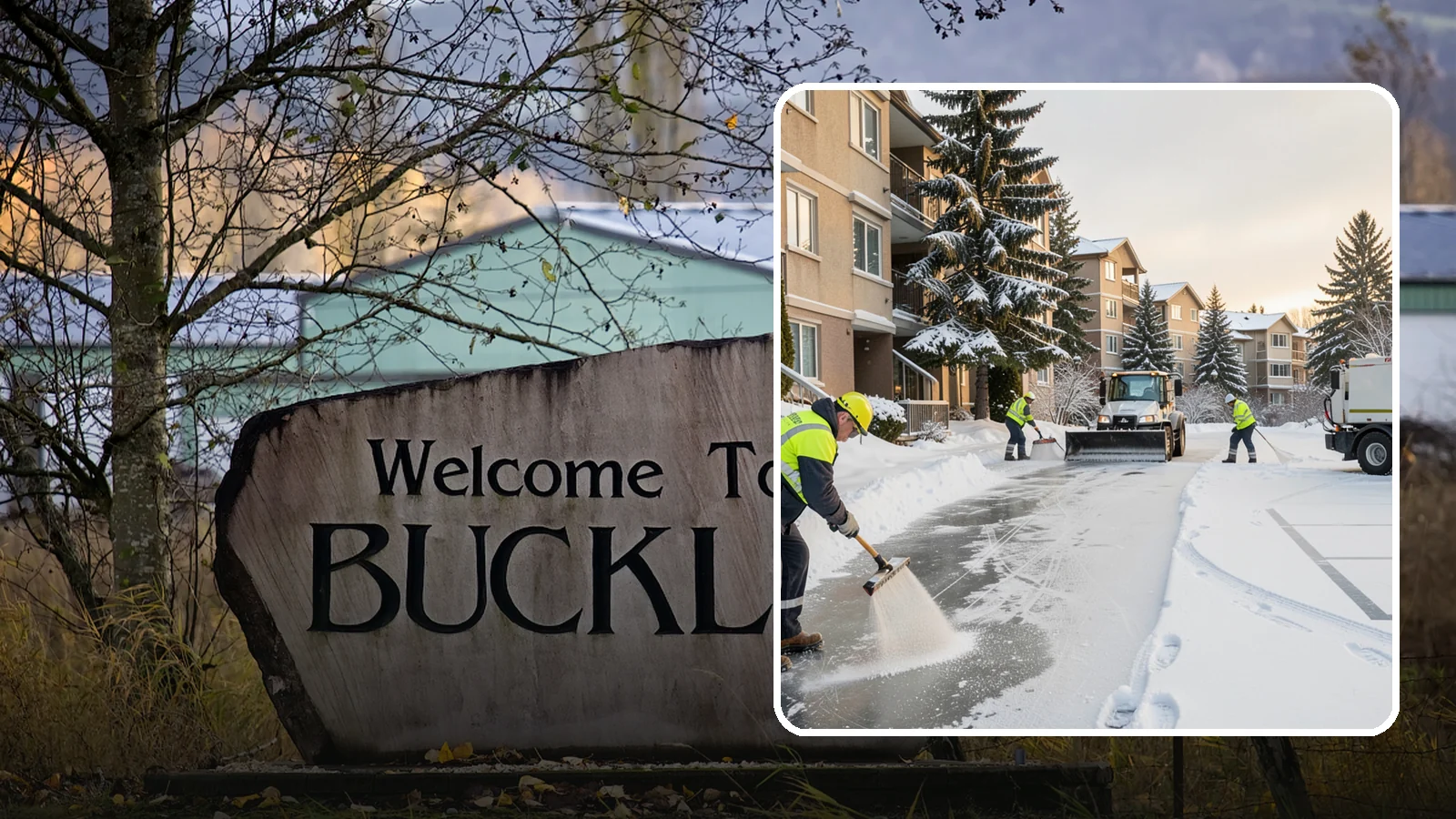Apartment Complex Deicing in Buckley, Pierce County, WA - Comprehensive ice control for apartment communities, covering shared stairwells, breezeways, and resident parking where...