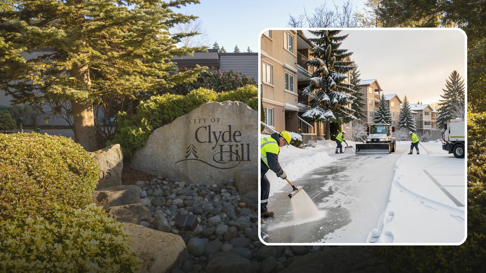 Apartment Complex Deicing in Clyde Hill, King County, WA - Comprehensive ice control for apartment communities, covering shared stairwells, breezeways, and resident parking where...
