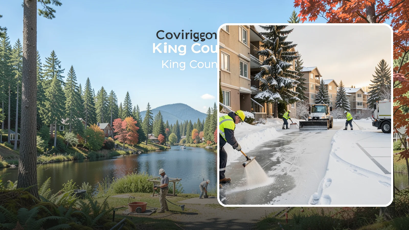 Apartment Complex Deicing in Covington, King County, WA - Comprehensive ice control for apartment communities, covering shared stairwells, breezeways, and resident parking where...