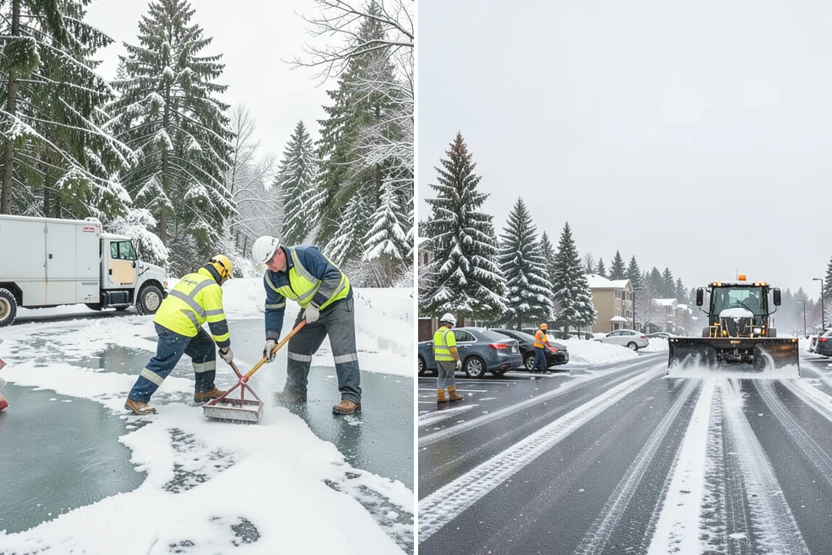 Apartment Complex Deicing in Covington, King County, WA - Inventory all stairwells, landings, breezeways, and parking rows with the property manager