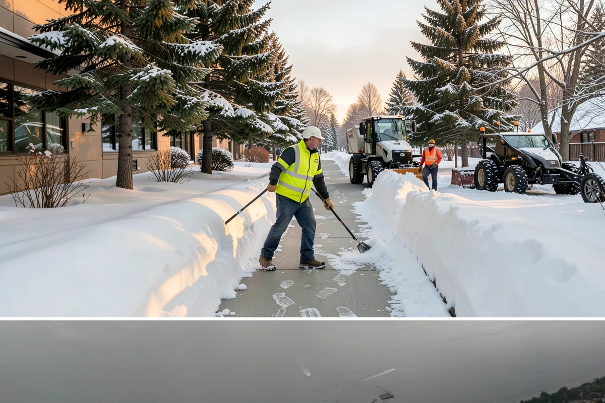 Apartment Complex Deicing in Des Moines, King County, WA - Coverage spans the full November-through-March window, ramping up during the extended cold spells that follow lowland...
