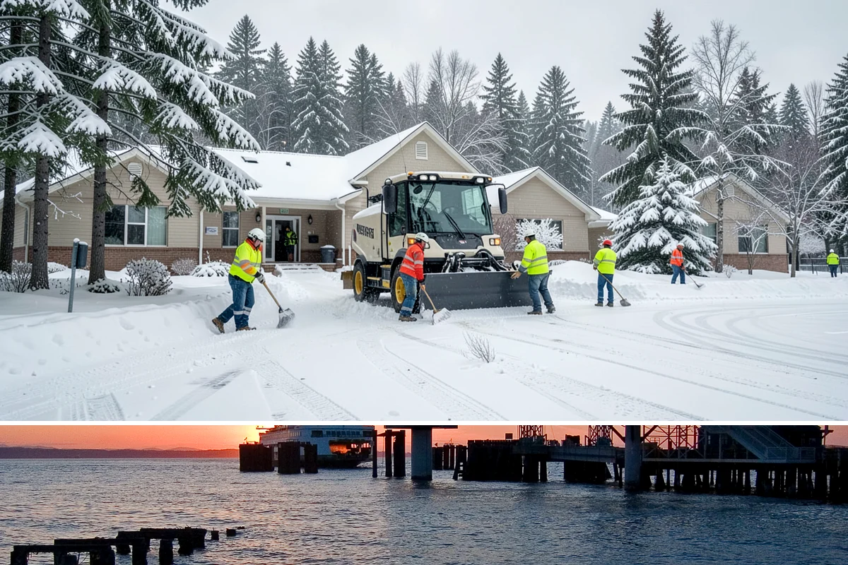 Apartment Complex Deicing in Edmonds, Snohomish County, WA - Coverage spans the full November-through-March window, ramping up during the extended cold spells that follow lowland...