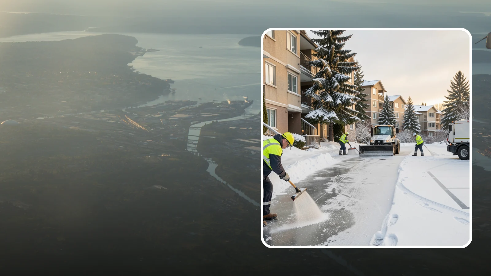 Apartment Complex Deicing in Fife, Pierce County, WA - Comprehensive ice control for apartment communities, covering shared stairwells, breezeways, and resident parking where...