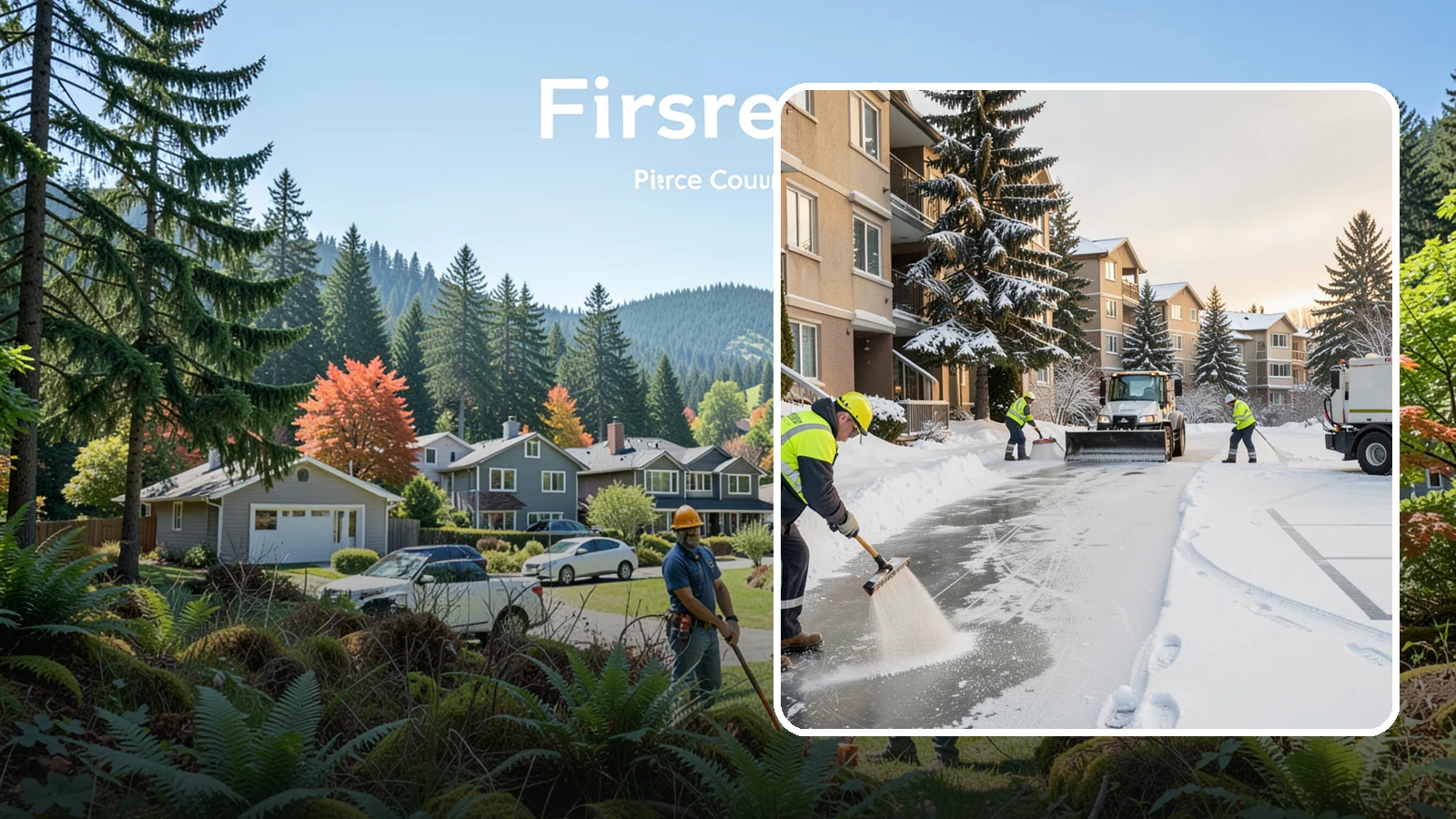 Apartment Complex Deicing in Fircrest, Pierce County, WA - Comprehensive ice control for apartment communities, covering shared stairwells, breezeways, and resident parking where...