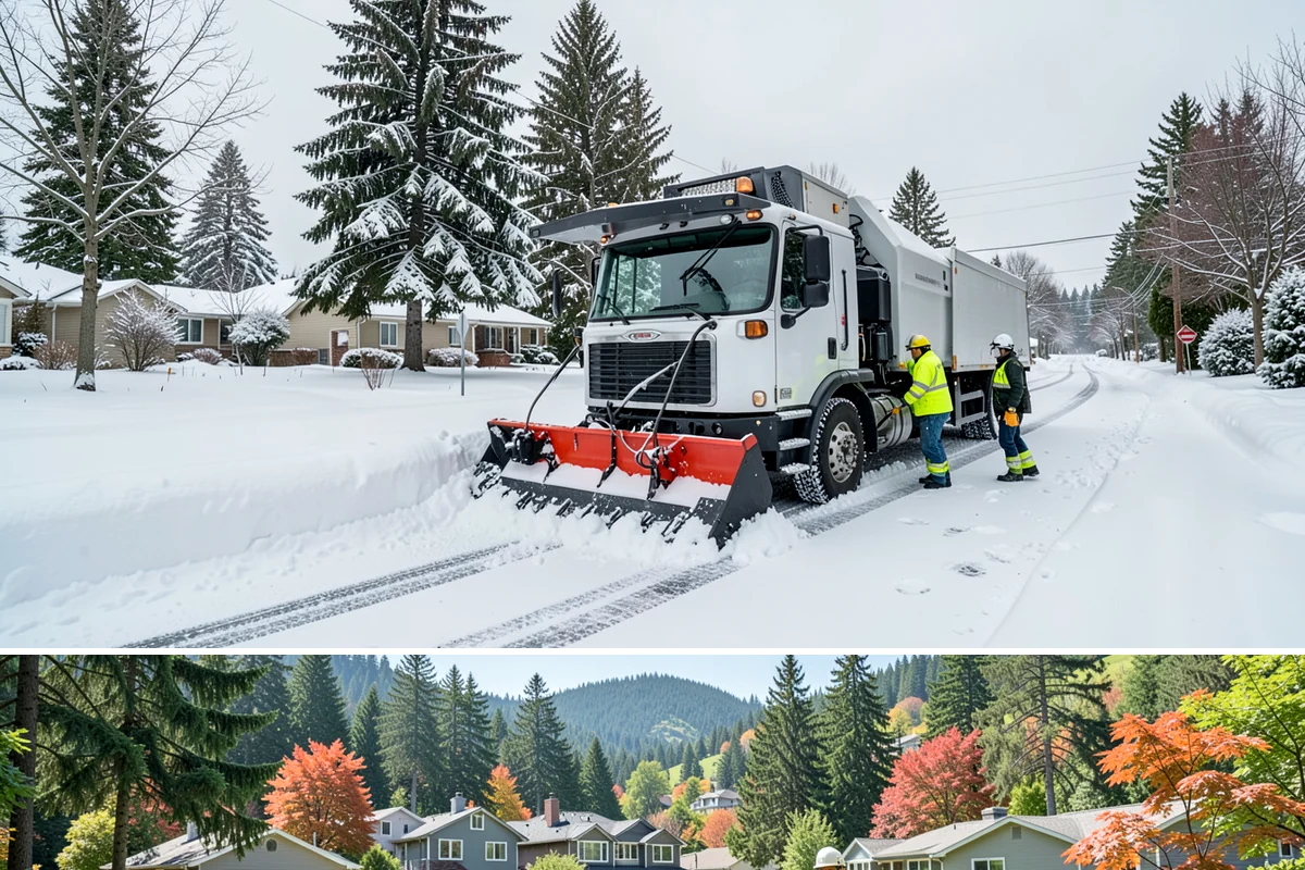 Apartment Complex Deicing in Fircrest, Pierce County, WA - Coverage spans the full November-through-March window, ramping up during the extended cold spells that follow lowland...