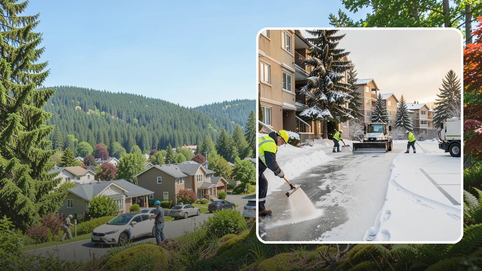 Apartment Complex Deicing in Index, Snohomish County, WA - Comprehensive ice control for apartment communities, covering shared stairwells, breezeways, and resident parking where...