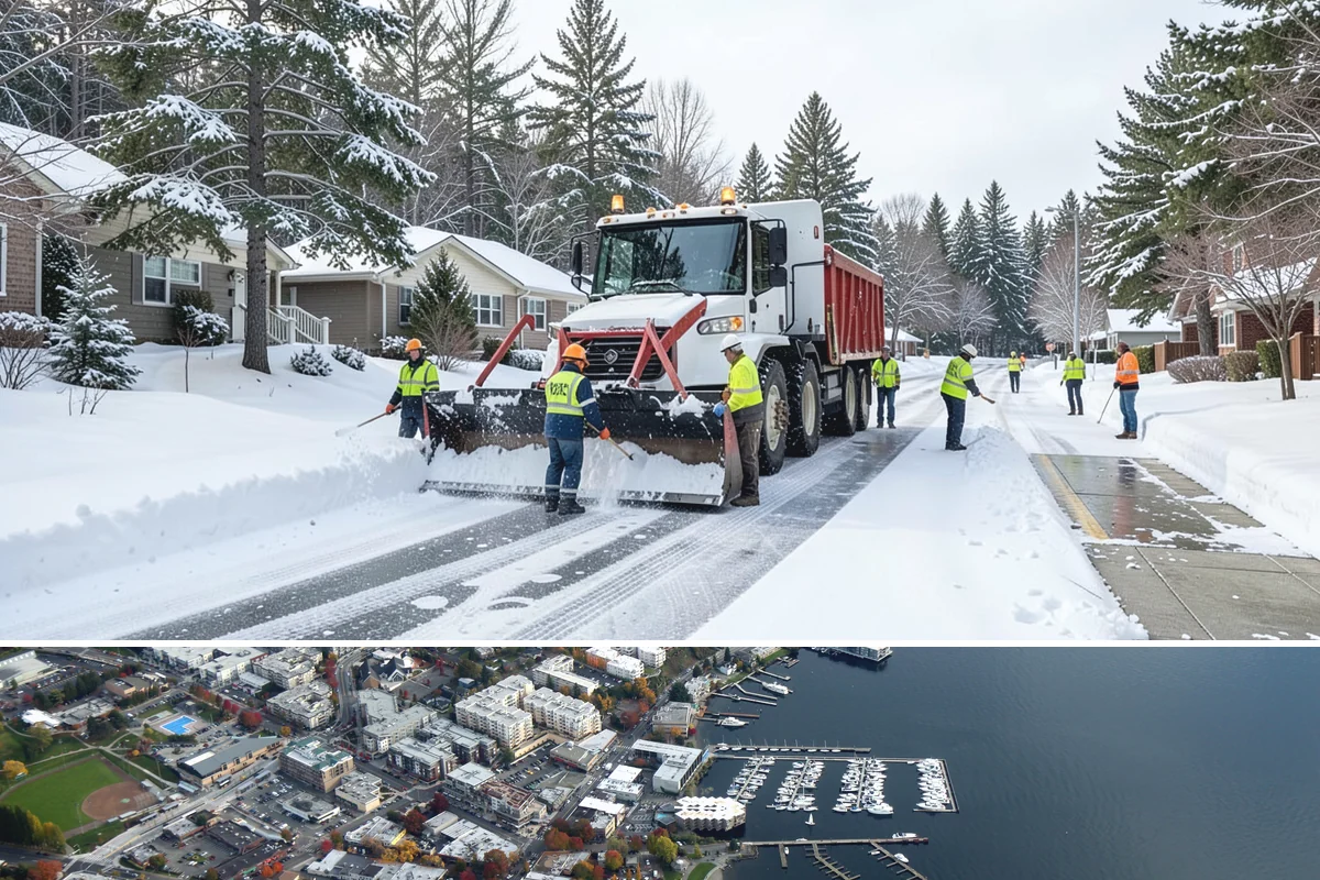 Apartment Complex Deicing in Kirkland, King County, WA - Coverage spans the full November-through-March window, ramping up during the extended cold spells that follow lowland...