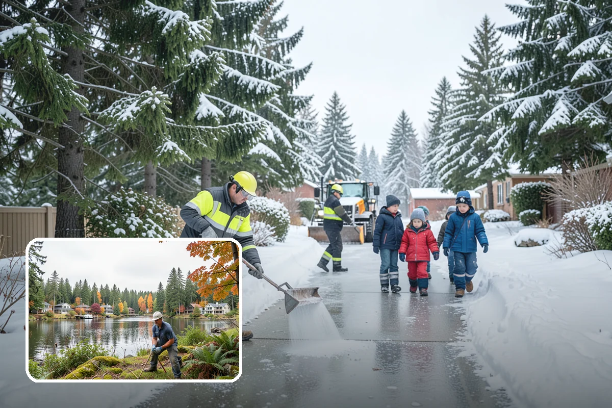 Apartment Complex Deicing in La Conner, Skagit County, WA - Reduces tenant slip-and-fall exposure across shared common areas